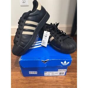 Adidas Superstar II Black/White Classic Shell Toe Sneakers Men’s 11 New with Box